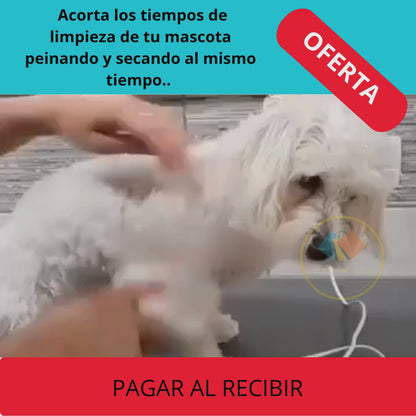 Cepillo Y Secador De Mascotas 2 En 1